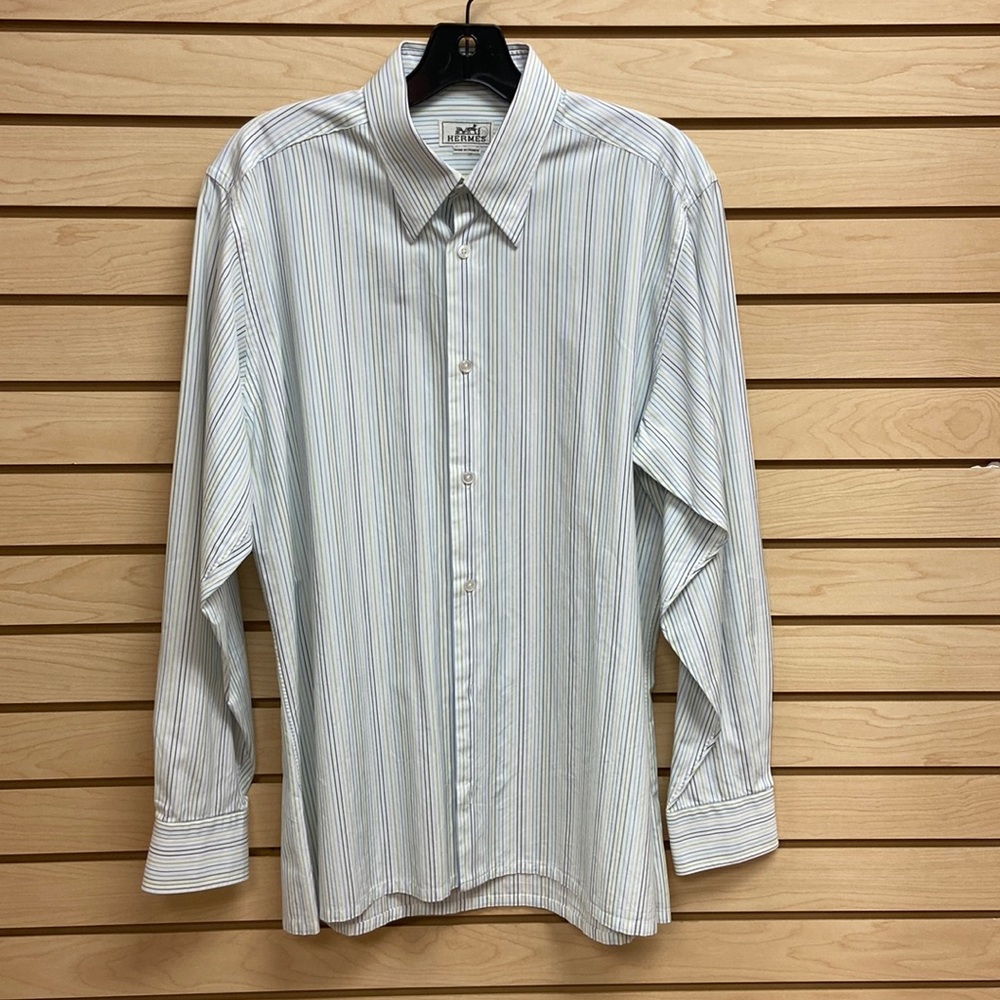 HERMES fashionable men shirt Made in France Size 16
